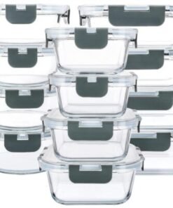 🧊 24-Piece Glass Food Storage Set – Airtight, Oven & Microwave Safe