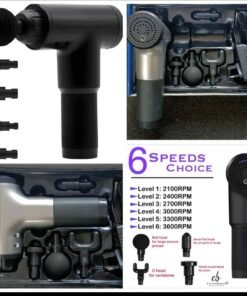 Muscle Massage Gun Deep Tissue with 4 Heads and 6 Speed Electric Handheld