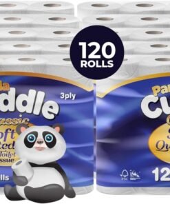 Panda Cuddle 3‑Ply Quilted Toilet Paper-Pack of 120