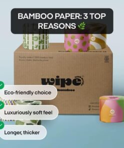 48 Rolls 100% Pure Bamboo Toilet Paper